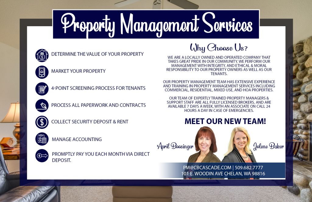 Property Management Team Lake Chelan Properties